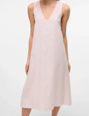 Rochie medie Vero Moda, roz Roz