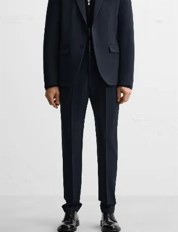 Pantaloni Zara, bleumarin Albastru