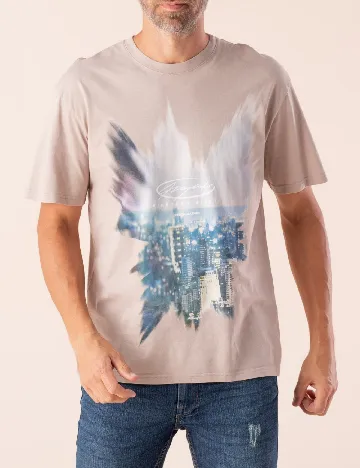 Tricou Jack&Jones, bej Crem