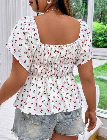 Bluza SHEIN CURVE, alb