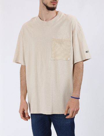 Tricou Jack&Jones, crem
