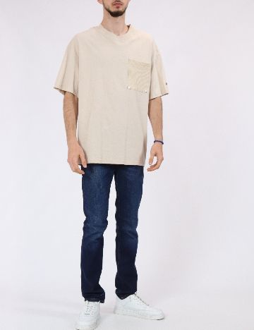 Tricou Jack&Jones, crem