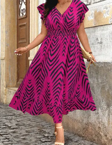 Rochie lunga SHEIN CURVE, roz
