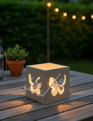 Suport lumanare, bej Crem