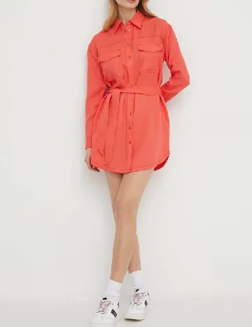 Rochie scurta Pepe Jeans, corai