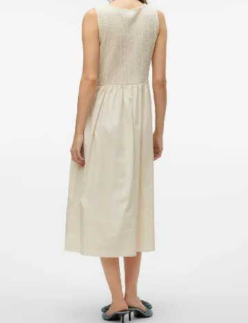 Rochie medie Vero Moda, crem