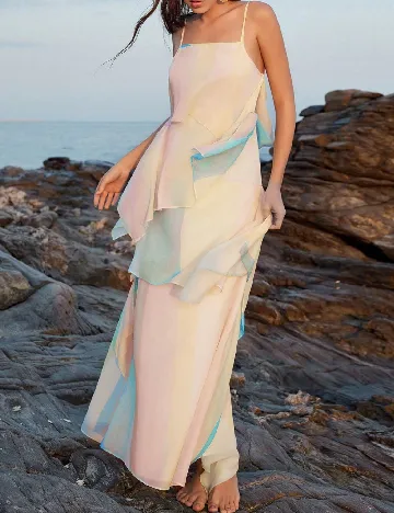 Rochie lunga Anewsta, mix culori Mix culori
