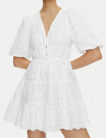 Rochie scurta Pepe Jeans, alb