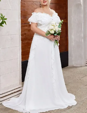 Rochie lunga SHEIN CURVE, alb