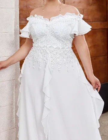 Rochie lunga SHEIN CURVE, alb