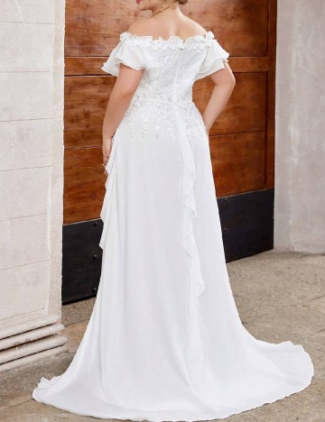 Rochie lunga SHEIN CURVE, alb