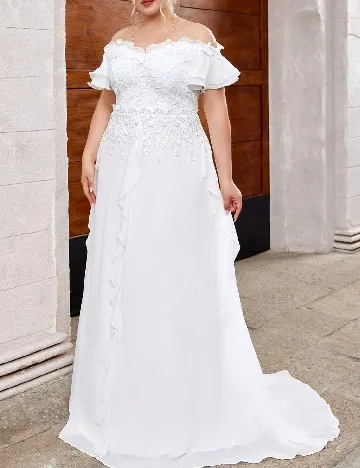Rochie lunga SHEIN CURVE, alb
