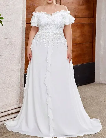 Rochie lunga SHEIN CURVE, alb