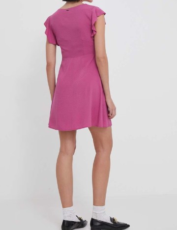Rochie scurta Pepe Jeans, roz