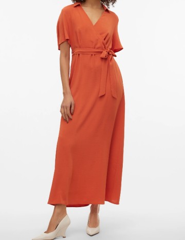 Rochie lunga Vero Moda, portocaliu