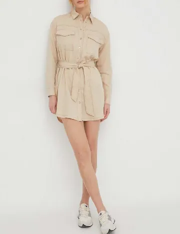 Rochie scurta Pepe Jeans, crem