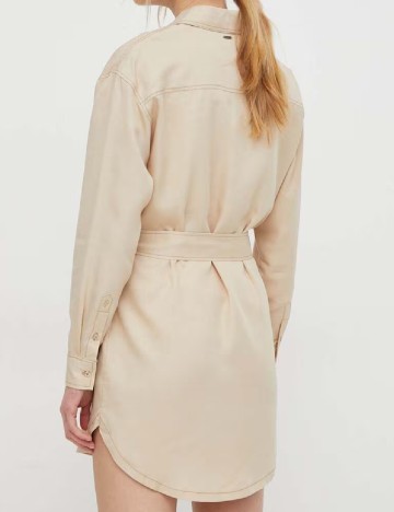 Rochie scurta Pepe Jeans, crem