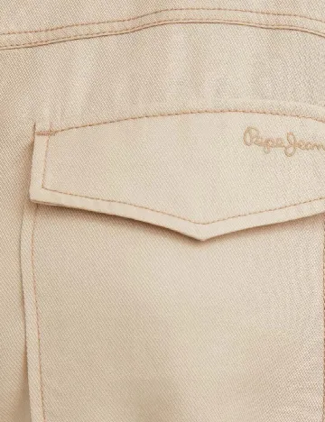 Rochie scurta Pepe Jeans, crem
