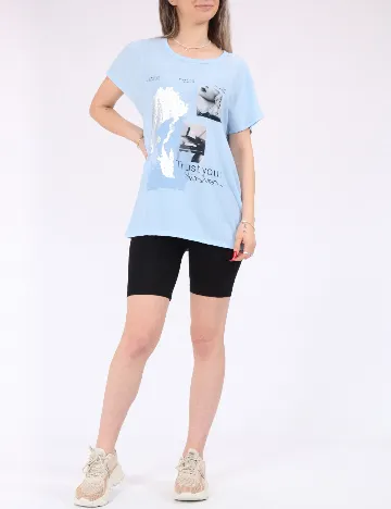 Tricou Only, albastru
