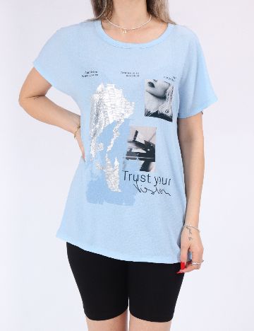 Tricou Only, albastru