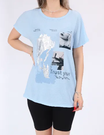 Tricou Only, albastru