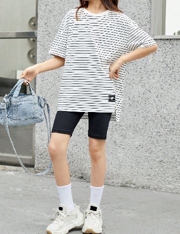 Compleu Shein Kids, alb/negru