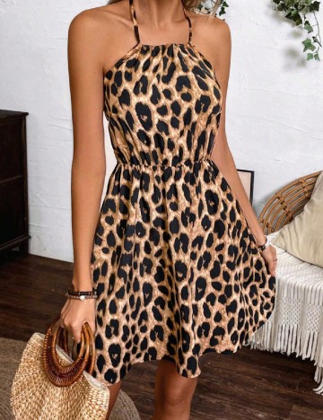Rochie scurta SHEIN, animal print
