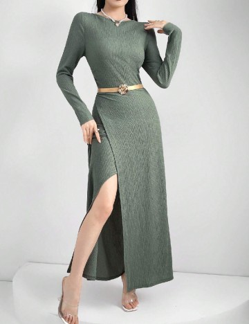 Rochie lunga SHEIN, verde