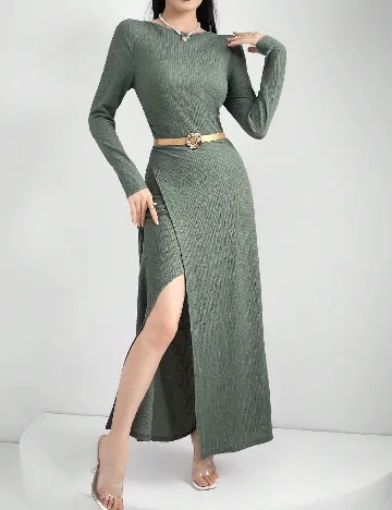 Rochie lunga SHEIN, verde