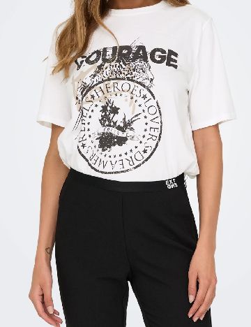 Tricou Only, alb