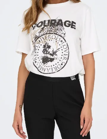 Tricou Only, alb