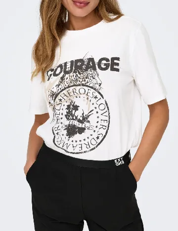 Tricou Only, alb