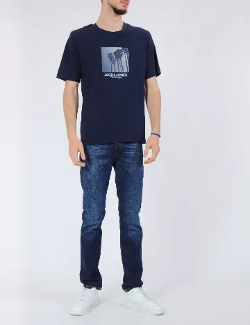 Tricou Jack&Jones, bleumarin Albastru