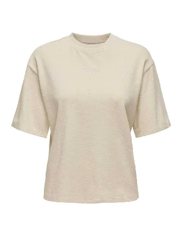 Tricou Only, crem