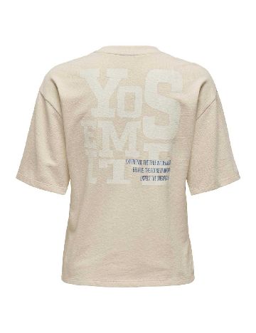 Tricou Only, crem
