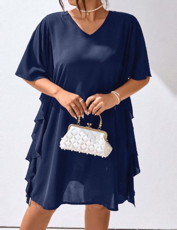 Rochie scurta SHEIN CURVE, albastru