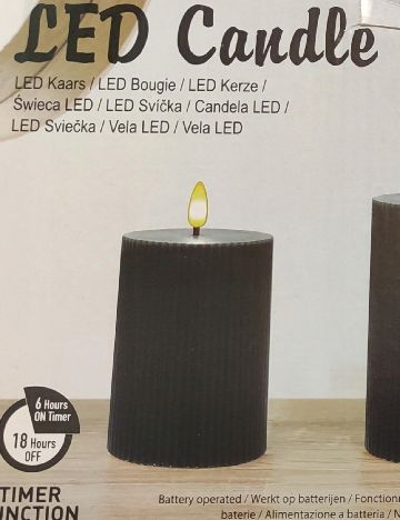 Set lumanari LED 3 bucati Zd Trading, negru
