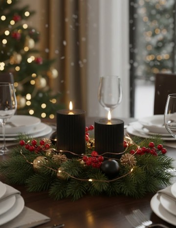 Set lumanari LED 3 bucati Zd Trading, negru