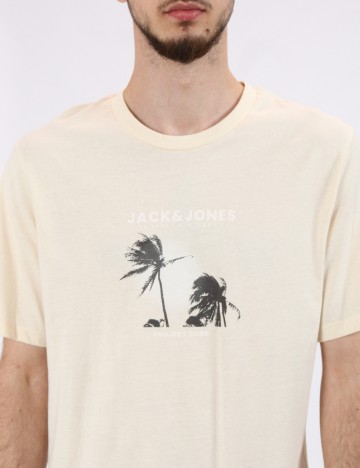 Tricou Jack&Jones, crem