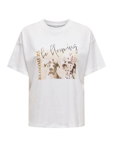 Tricou Only, alb