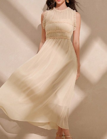 Rochie lunga SHEIN, crem