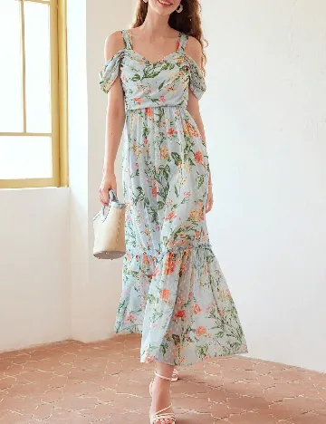 Rochie lunga MOTF, albastru