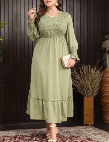 Rochie lunga SHEIN CURVE, verde