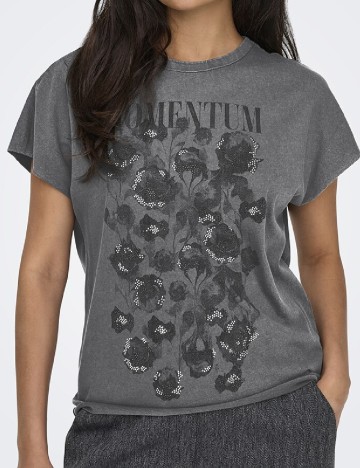 Tricou Only, gri