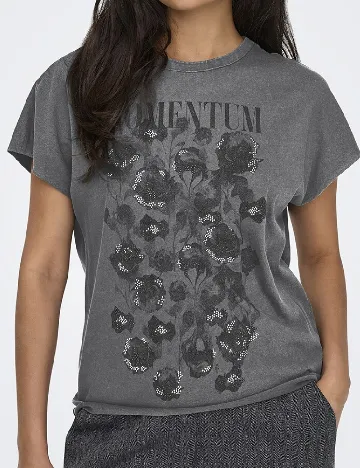 Tricou Only, gri