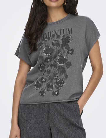 Tricou Only, gri