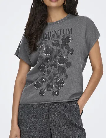 Tricou Only, gri