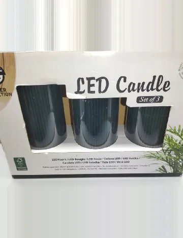 Set lumanari LED 3 bucati Zd Trading, verde inchis