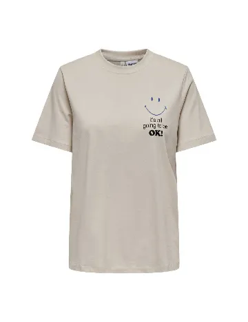 Tricou Only, crem