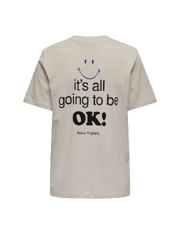 Tricou Only, crem